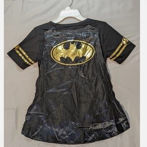 Batman Women's Short Sleeve Tee in Black with Gold Lettering